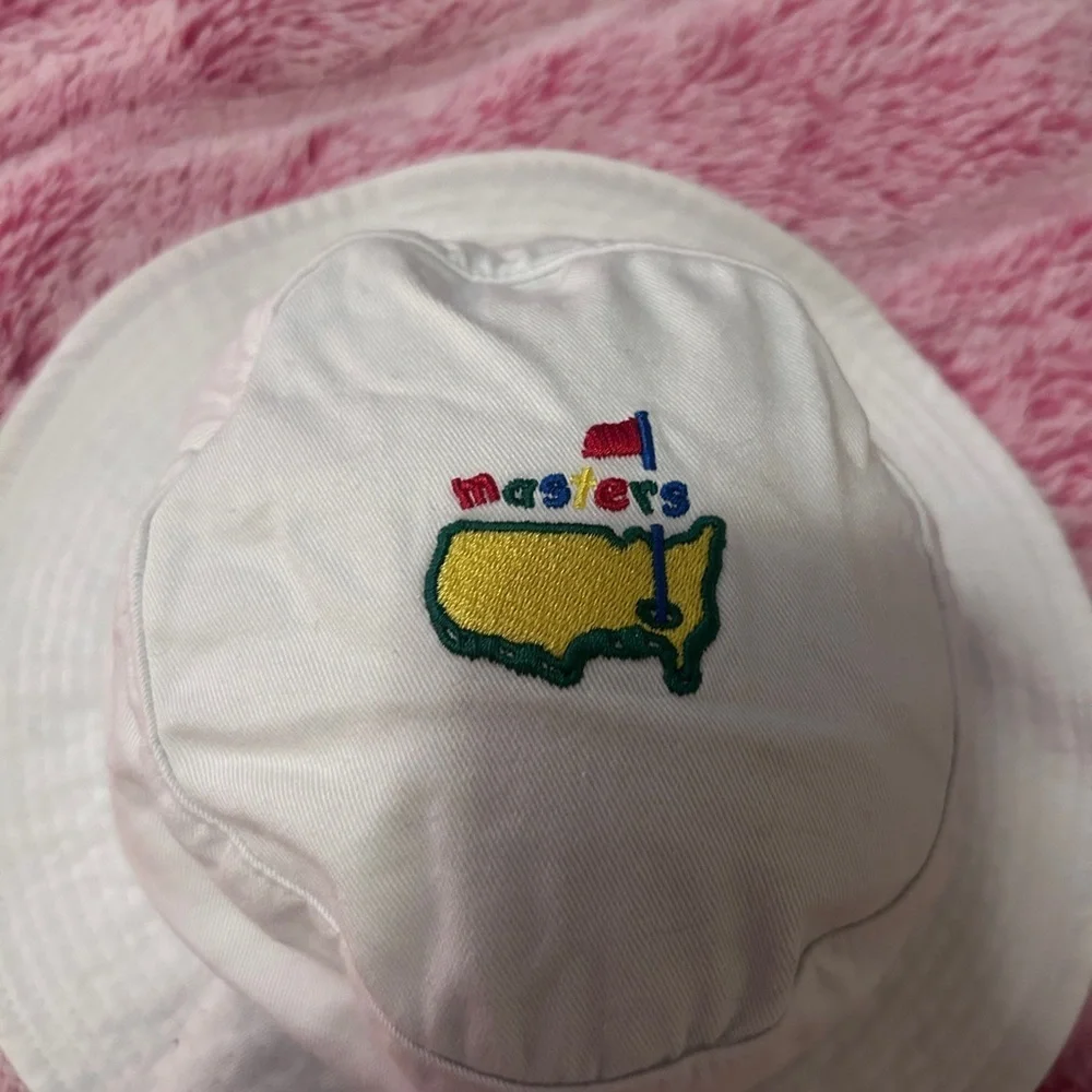American Needle MASTERS Bucket Hat Child Baby White Cotton Embroidered Logo Golf